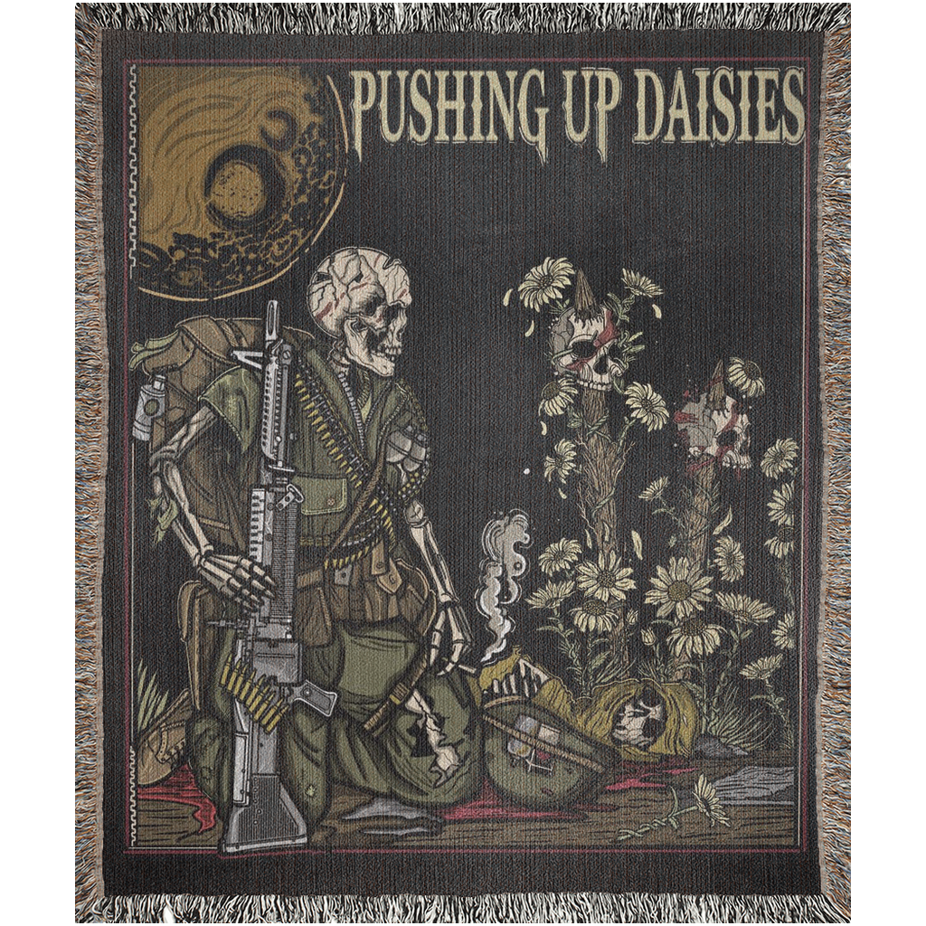 Pushin Up Daisies Woven Blanket