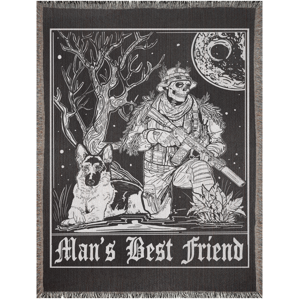 Man's Best Friend Woven Blanket