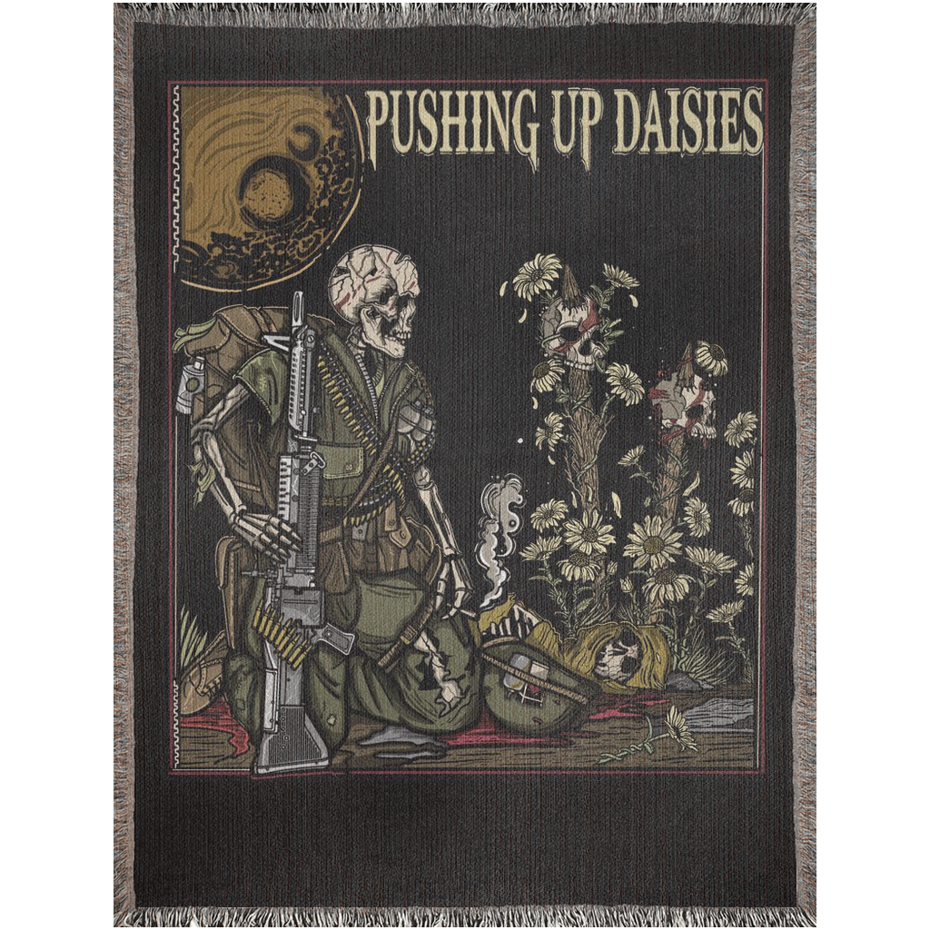 Pushin Up Daisies Woven Blanket