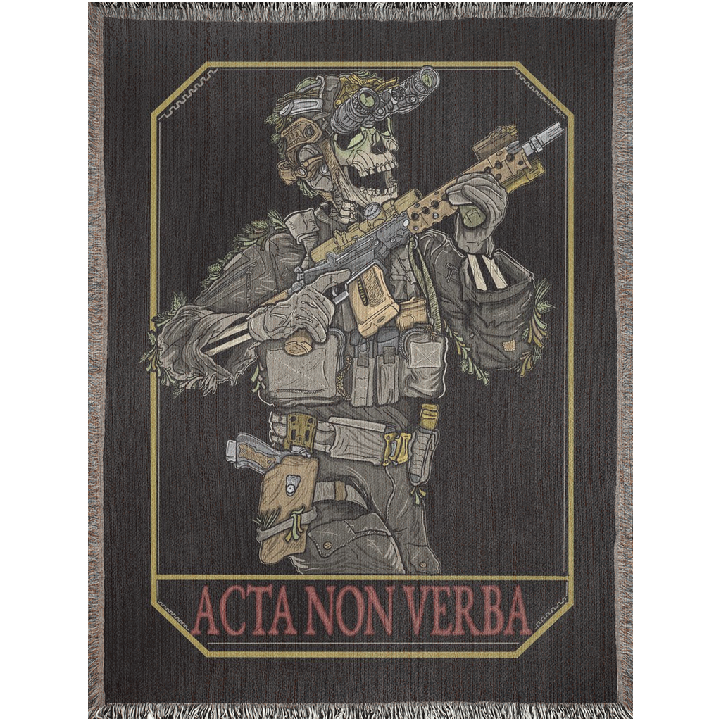 Acta Non Verba Woven Blanket