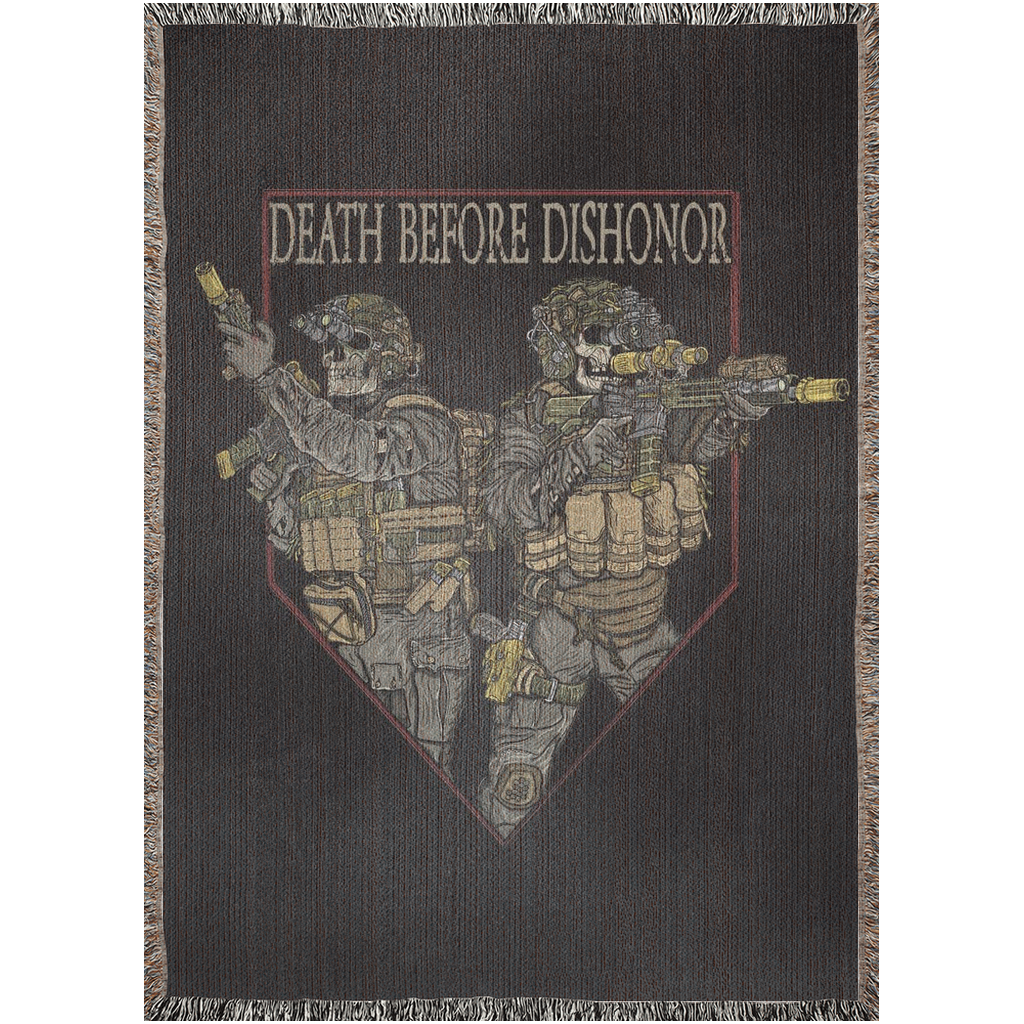 Death Before Dishonor Woven Blanket