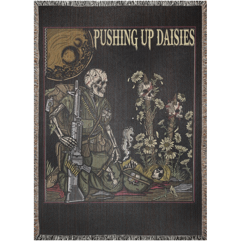 Pushin Up Daisies Woven Blanket
