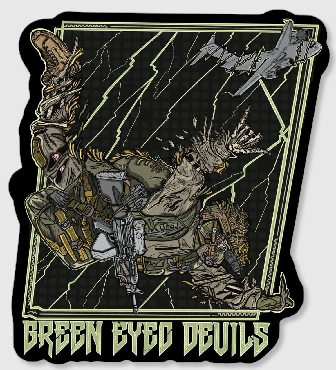 Green Eyed Devil Sticker