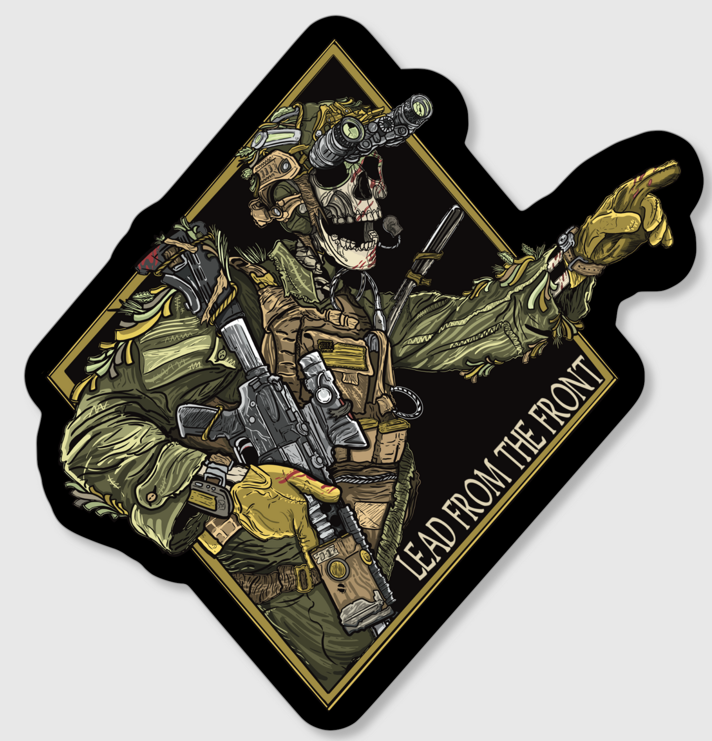 Lead From The Front Sticker