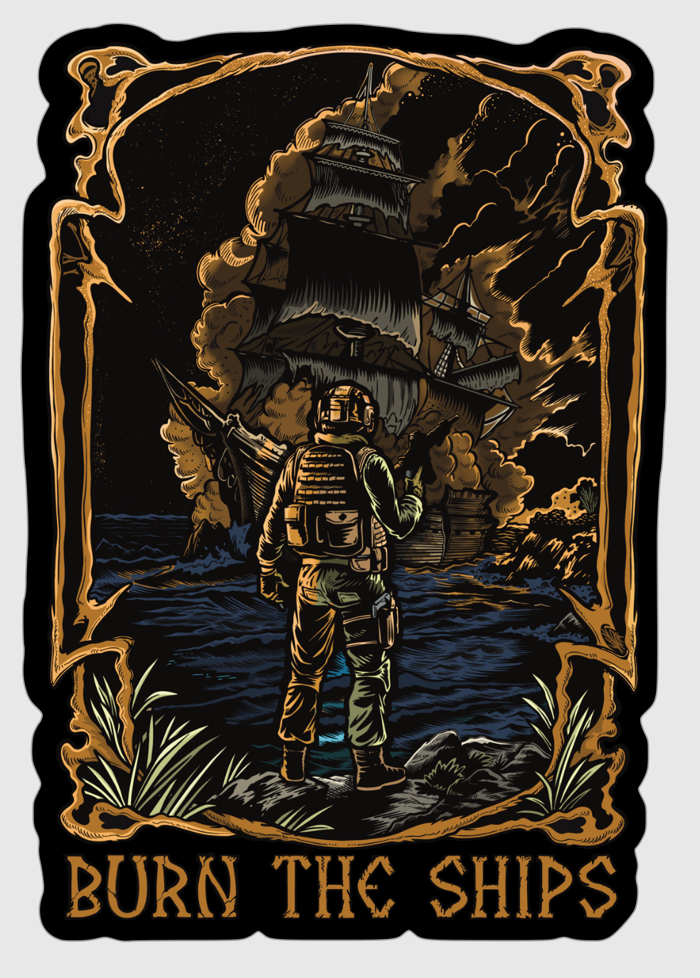 No Retreat Sticker