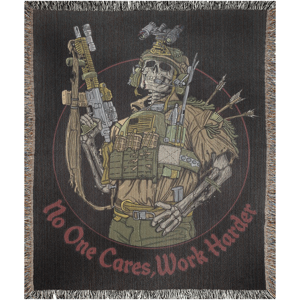 Work Harder Woven Blanket