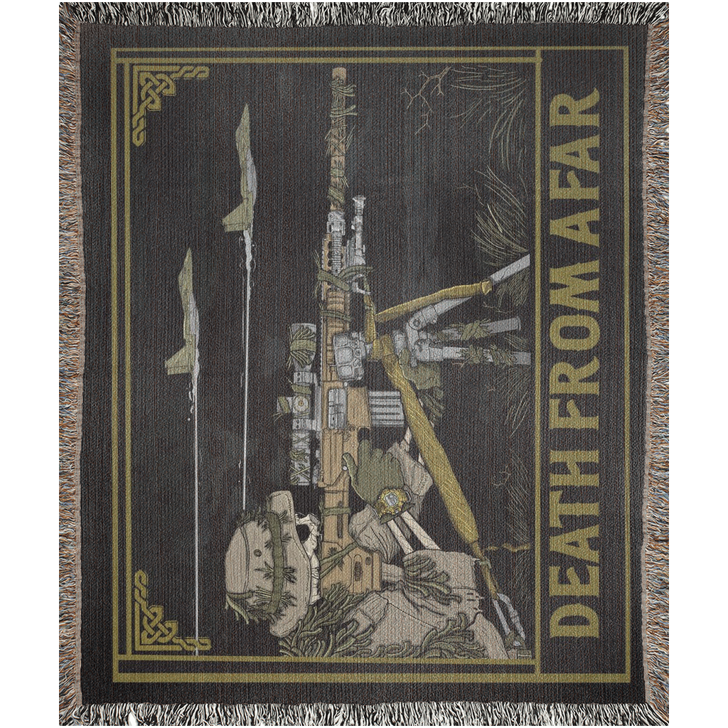 Death From Afar Woven Blanket