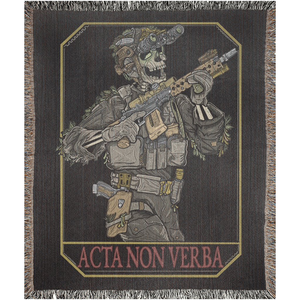 Acta Non Verba Woven Blanket