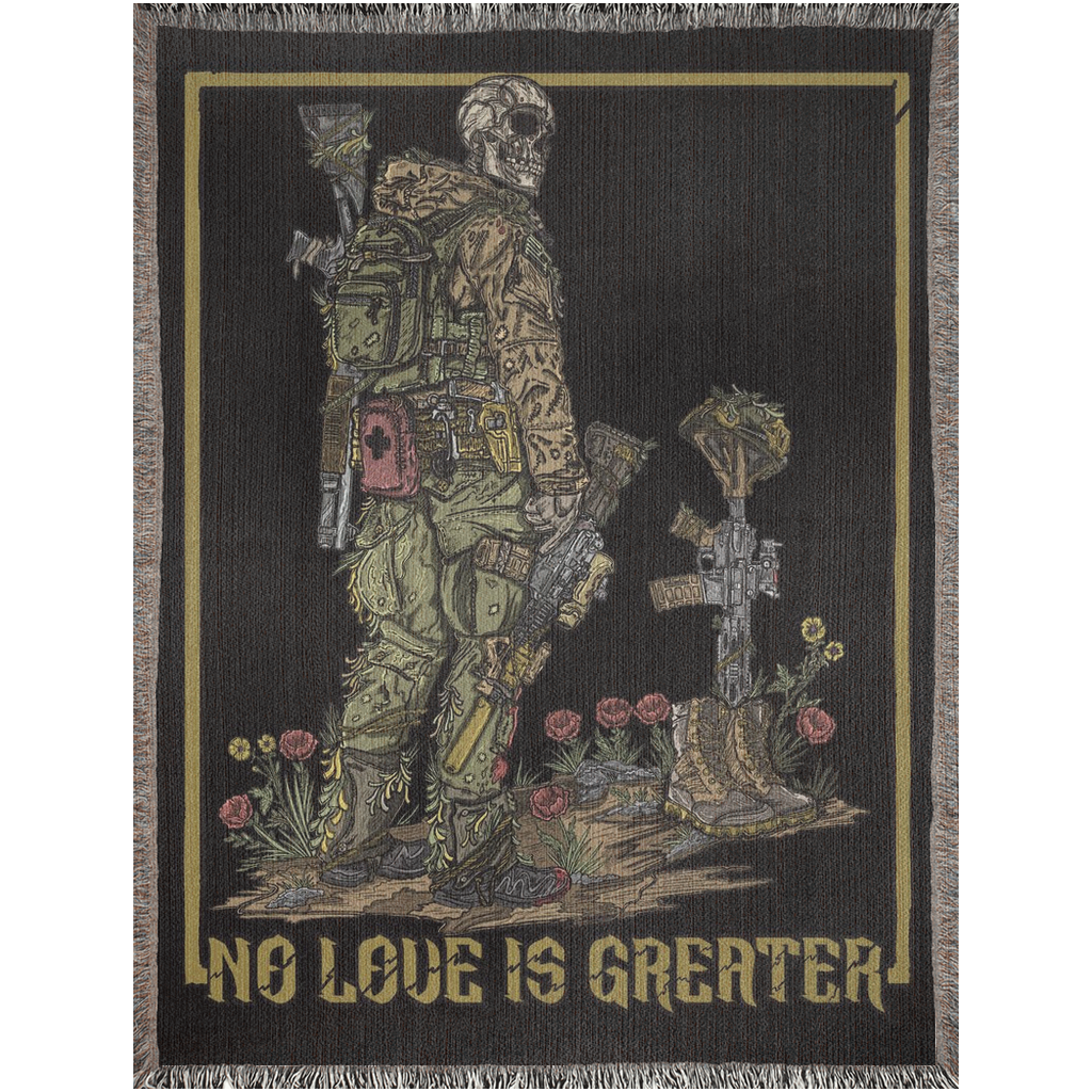 No Love Is Greater Woven Blanket