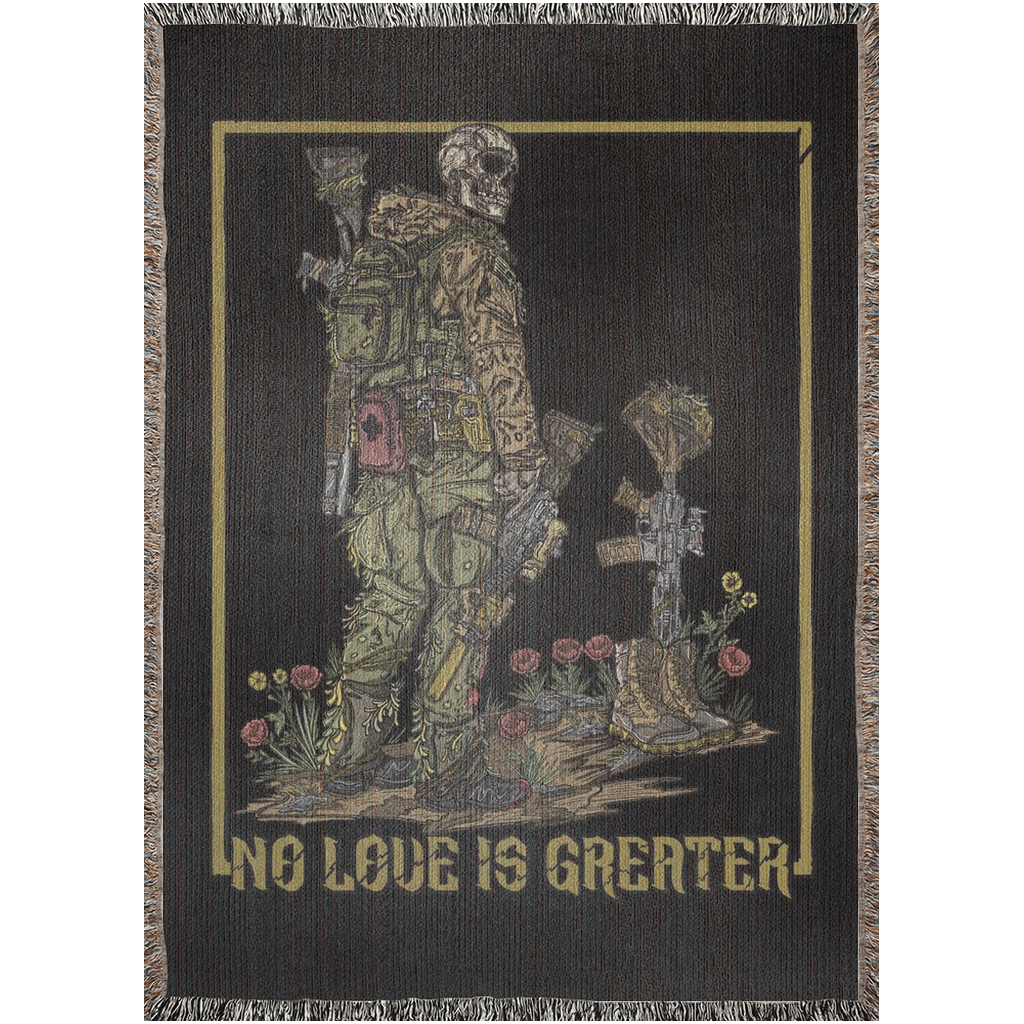 No Love Is Greater Woven Blanket