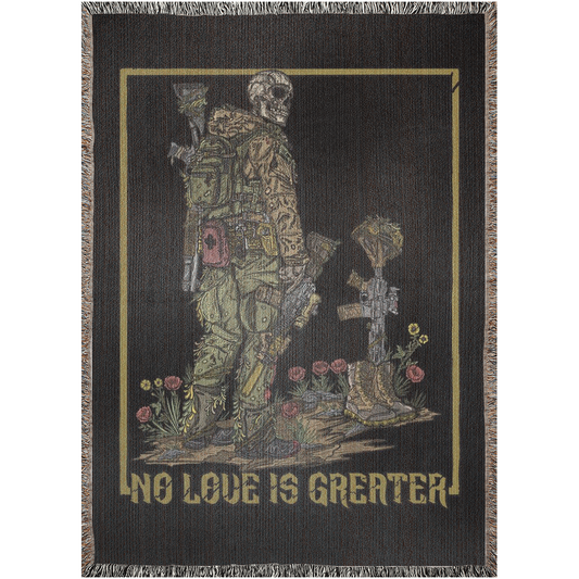 No Love Is Greater Woven Blanket