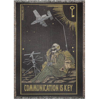 Communication Is Key Woven Blanket