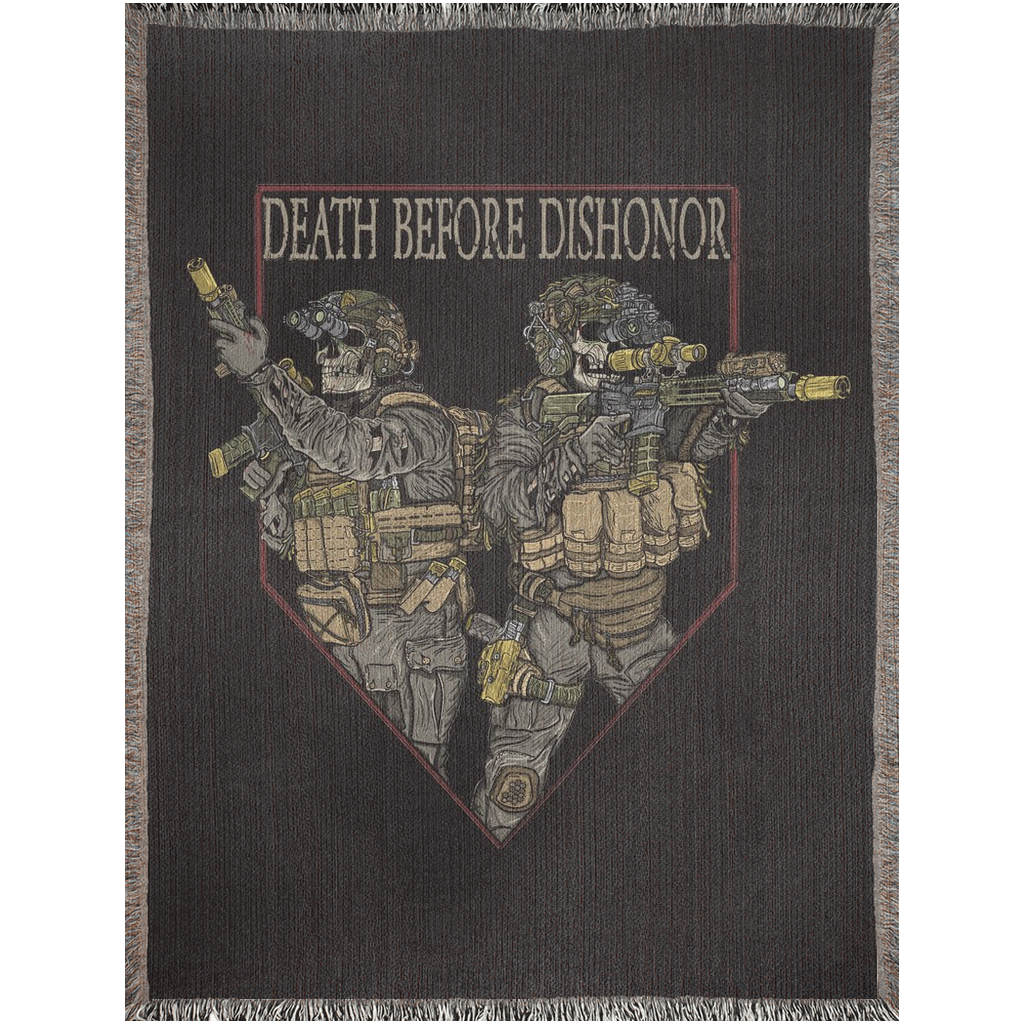 Death Before Dishonor Woven Blanket