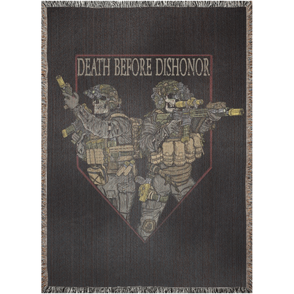 Death Before Dishonor Woven Blanket
