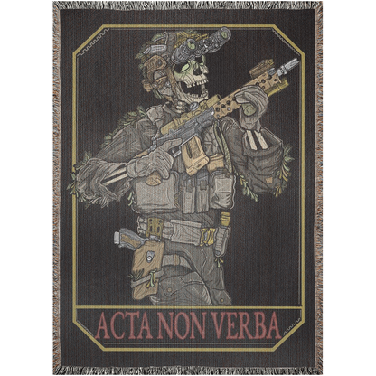 Acta Non Verba Woven Blanket