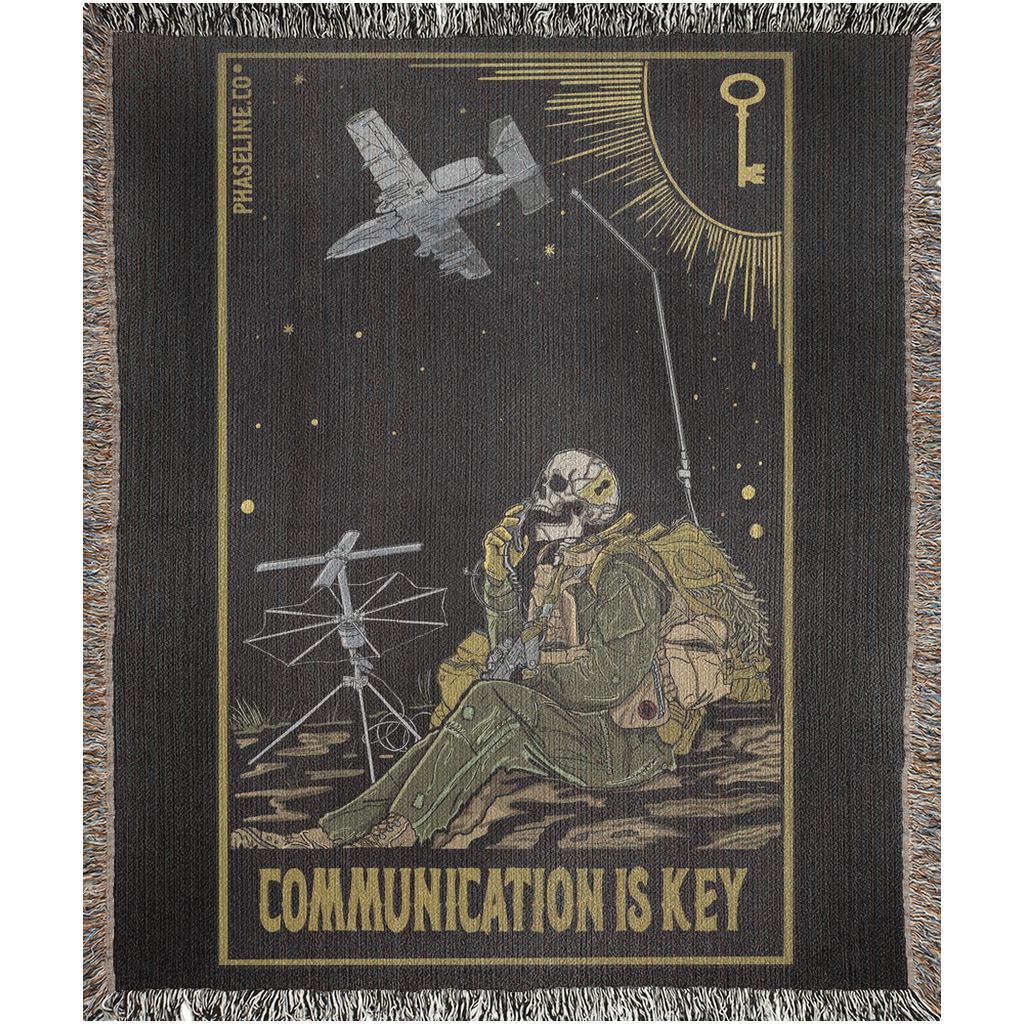 Communication Is Key Woven Blanket