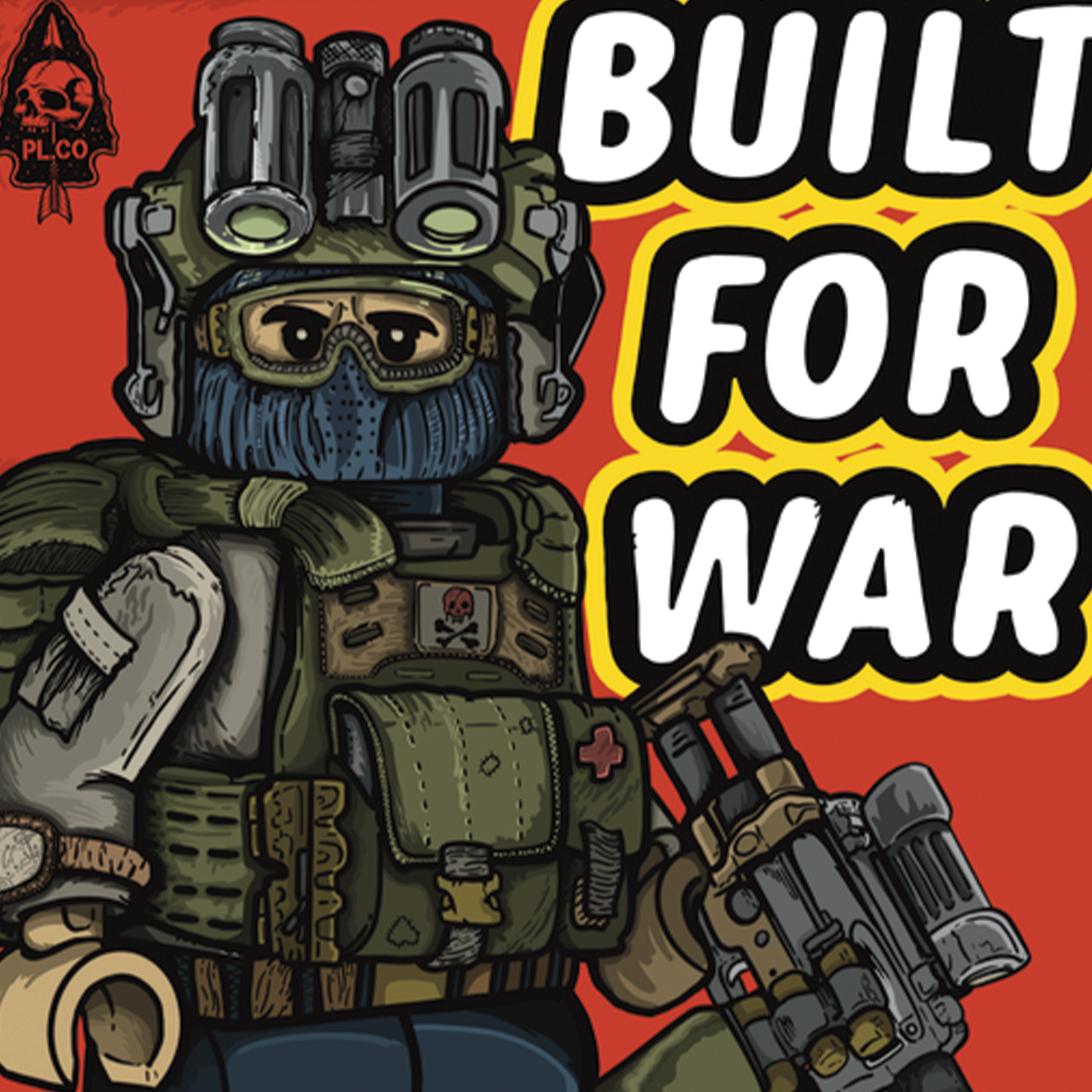 Built For War Sticker