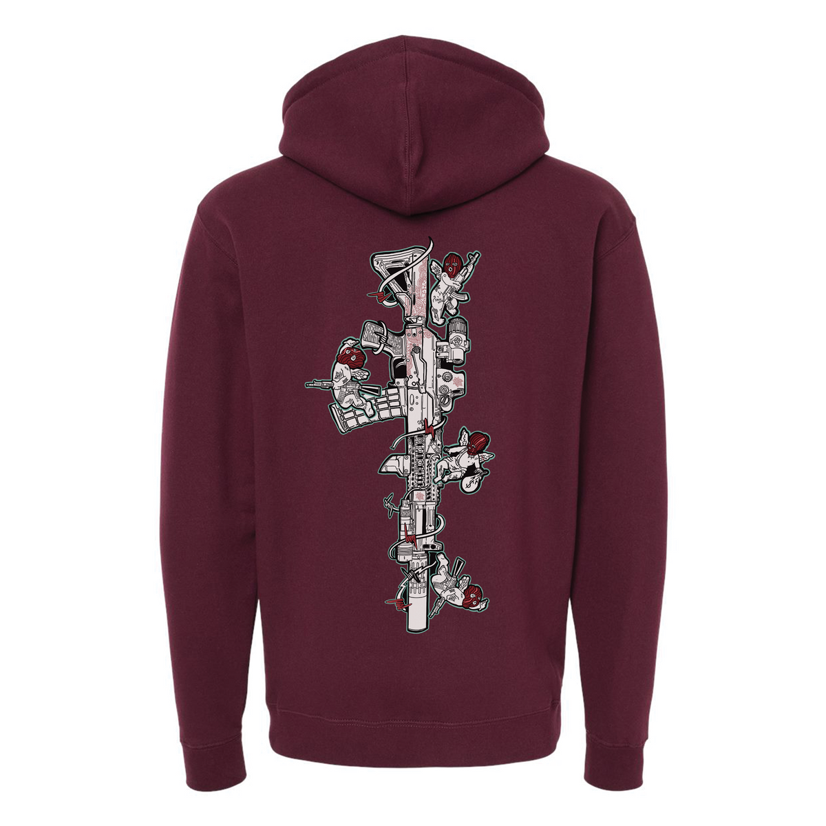 HoodlumMaroonHoodieBackColor. HoodlumMaroonHoodieBackColor.