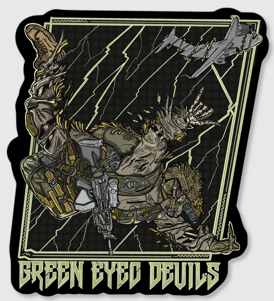 Green Eyed Devil  Sticker