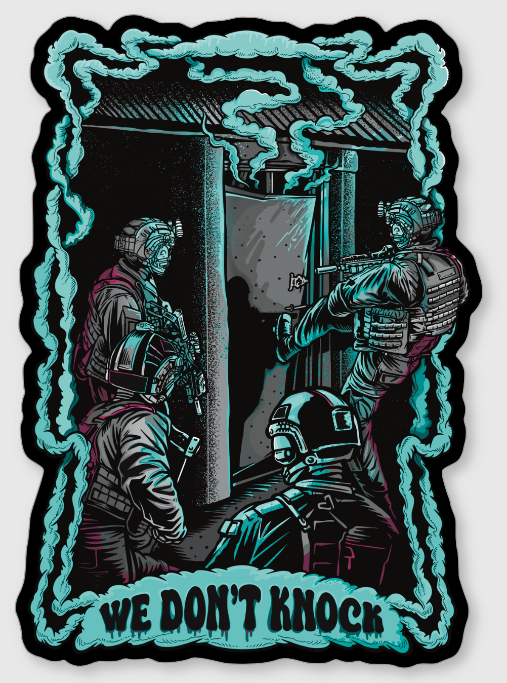 We Don't Knock Sticker – Phaselineco