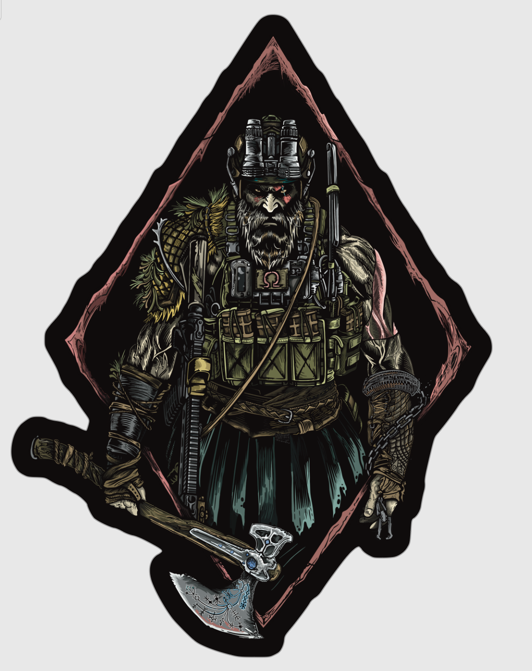 Kratos Sticker