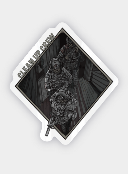 Clean Up Crew Sticker