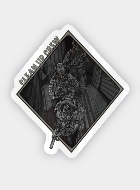 Clean Up Crew Sticker