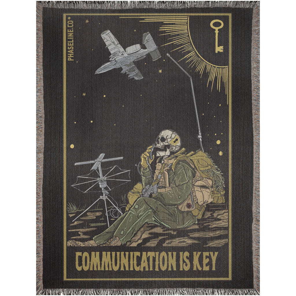 Communication Is Key Woven Blanket