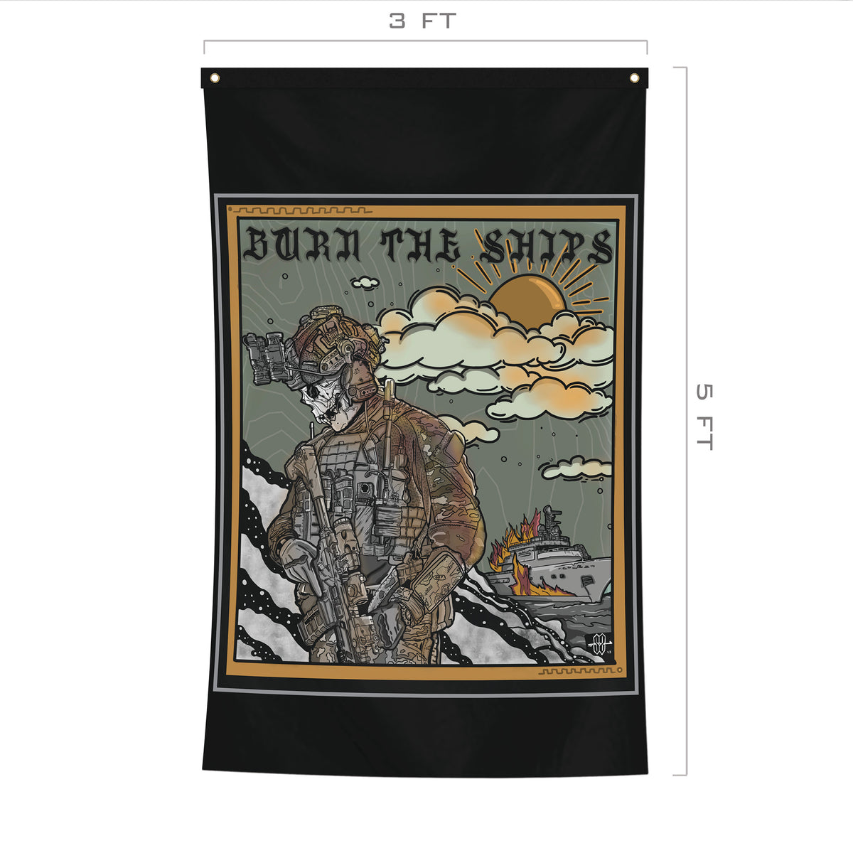 Burn The Ships Flag – Phaselineco