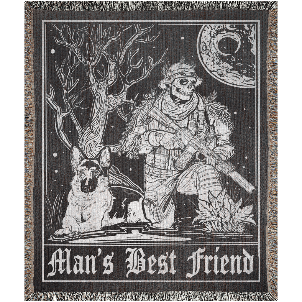 Man's Best Friend Woven Blanket