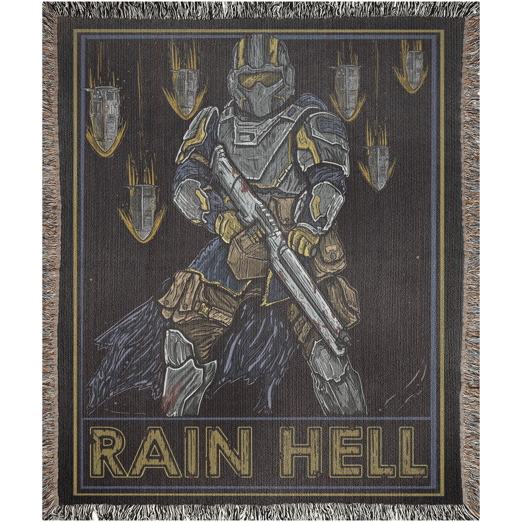 Rain Hell Woven Blanket