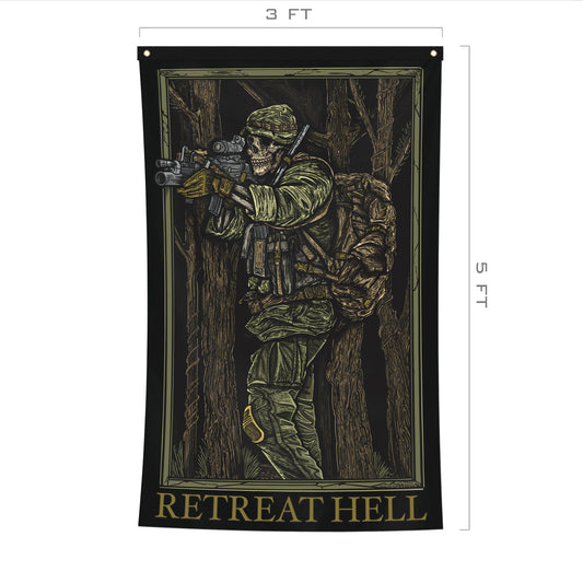 Retreat Hell Flag